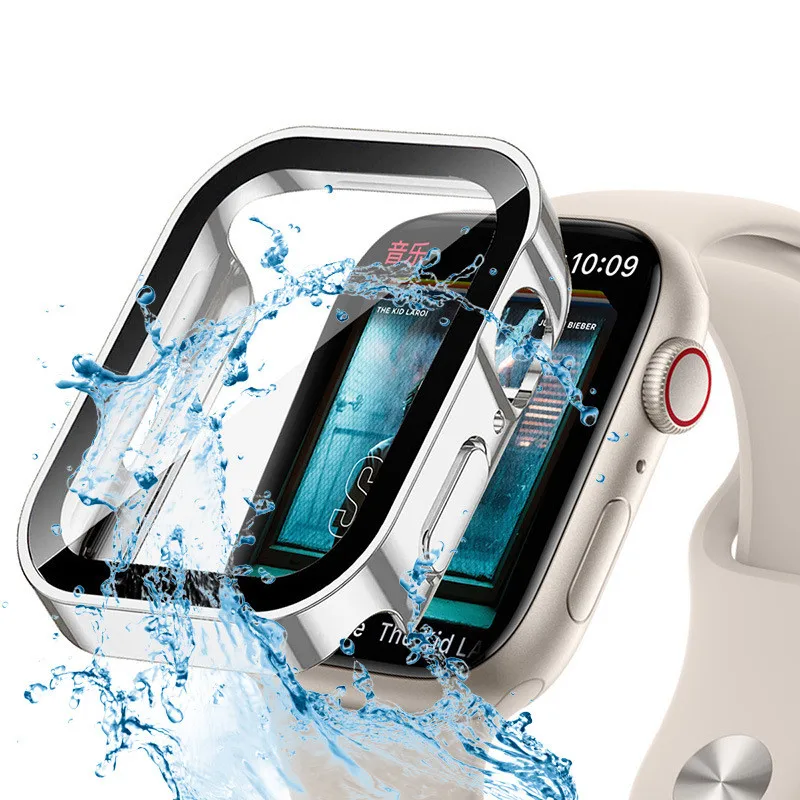Watch Case Bumper - Waterproof Hard PC Screen Protector for