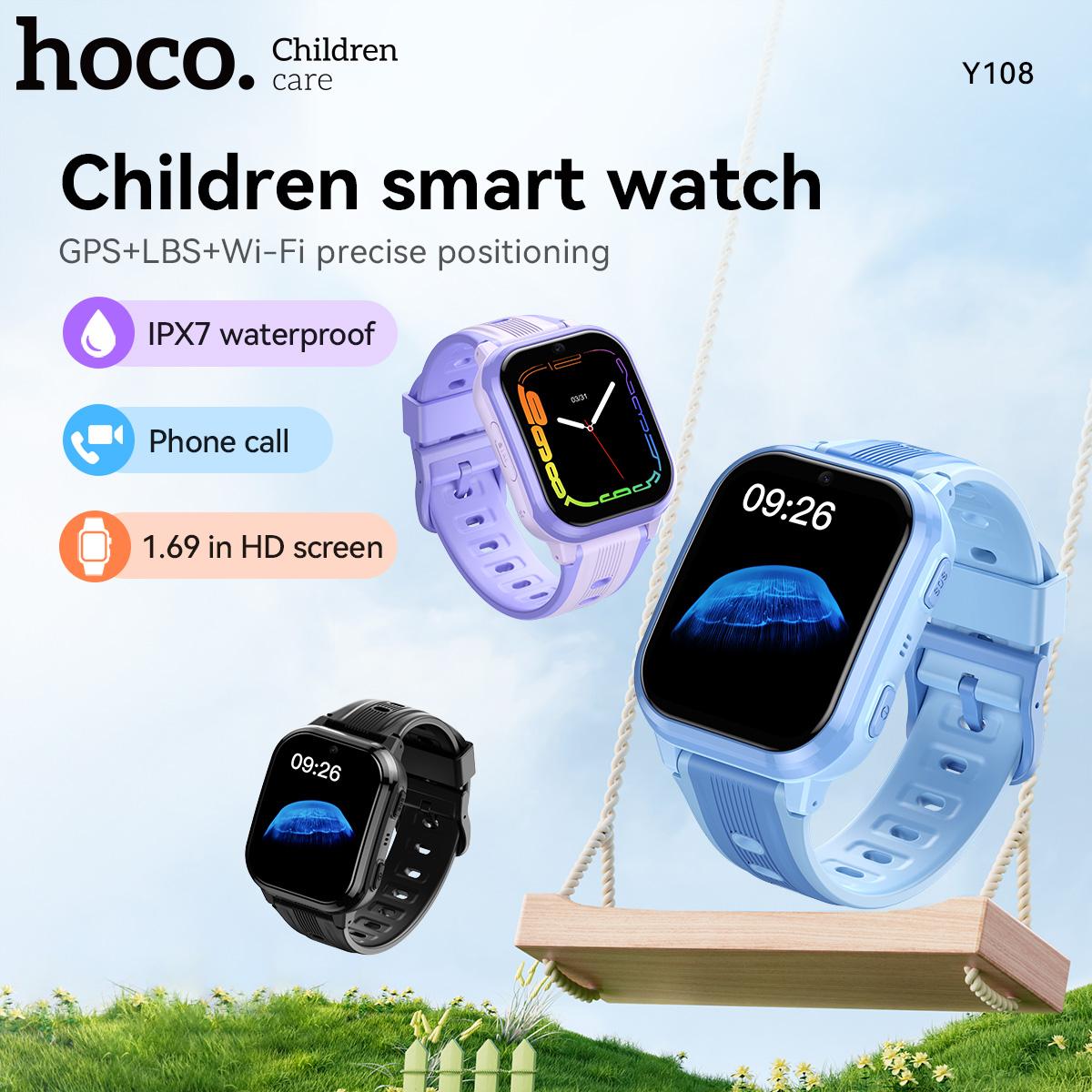 Smartwatch Id - HOCO Y108 1.69inch HD LCD Curved