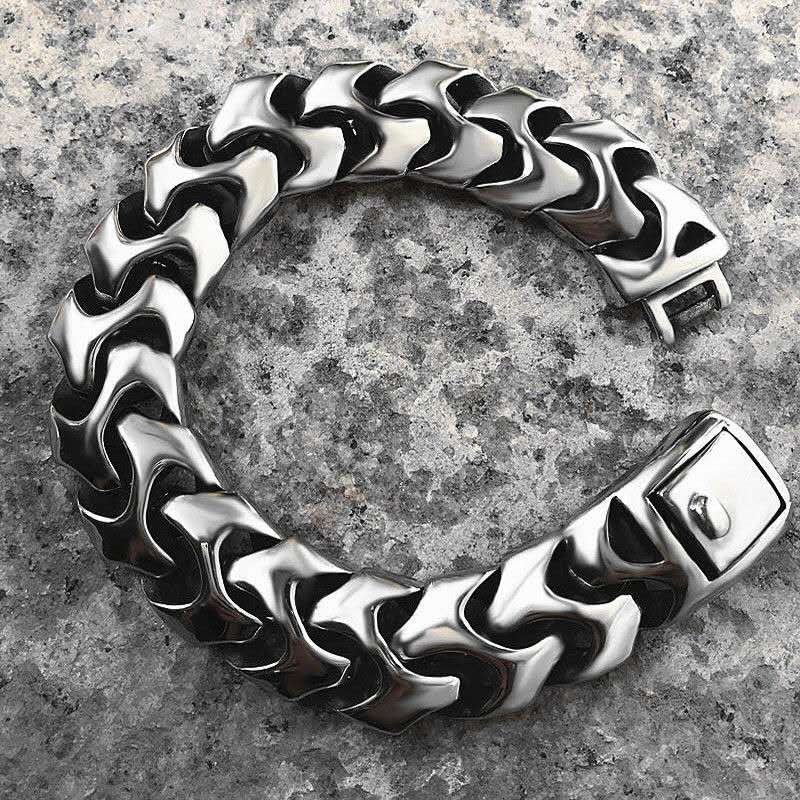 Punk Rock Viking Cuban Curb Br - Ceramic Link Bracelet recension och pris