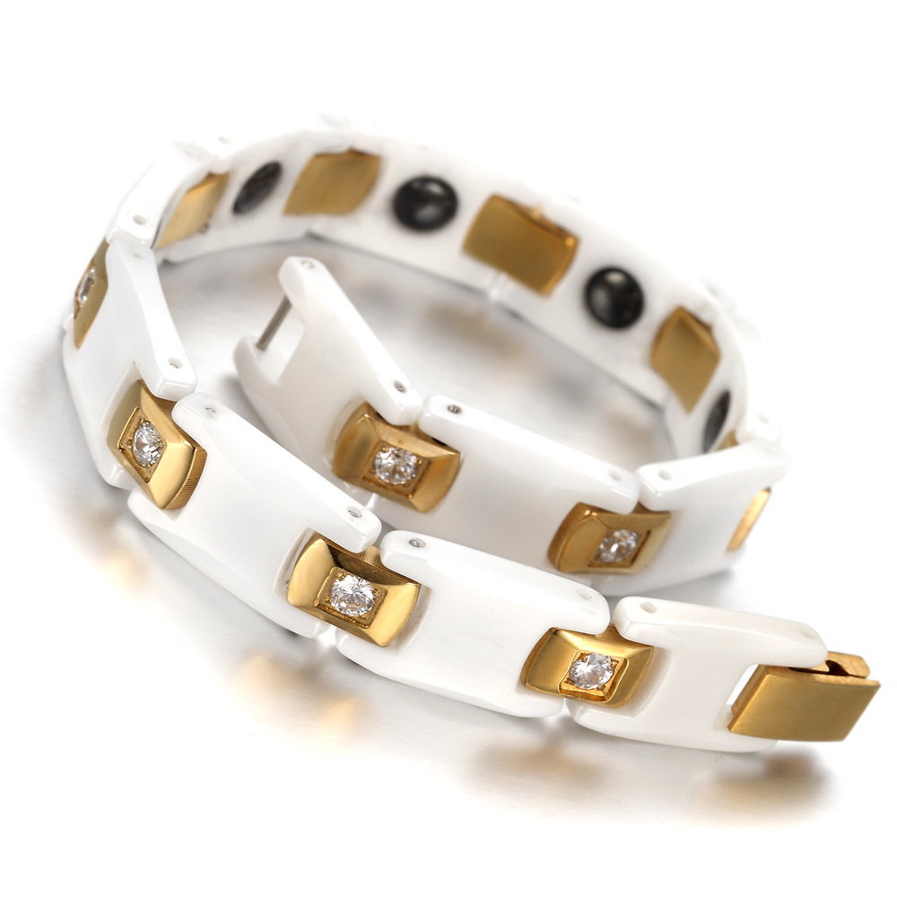 Vinterly Bracelets for Women C - Ceramic Link Bracelet recension och pris