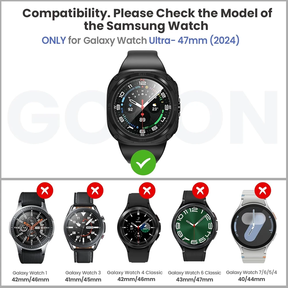 Glass+Cover for Samsung Galaxy - Watch Case Bumper recension och pris