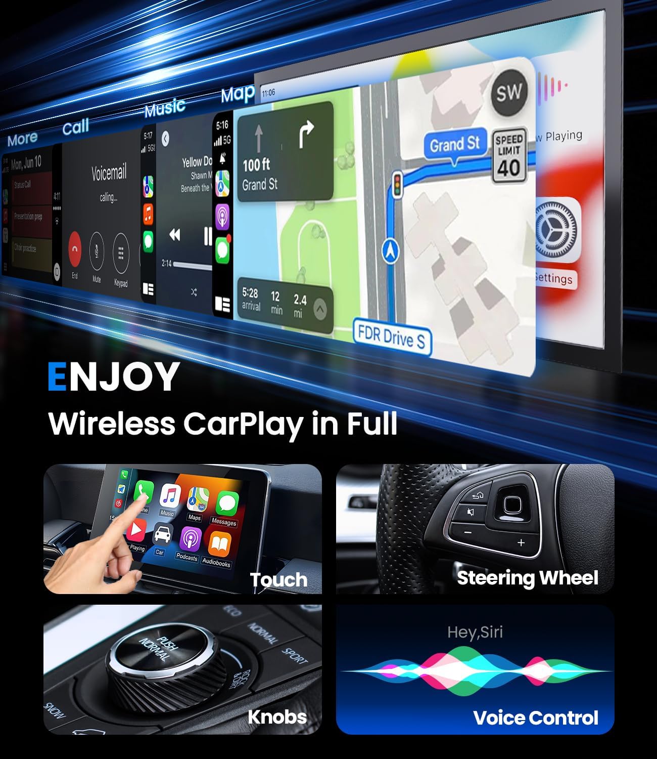 New Wireless CarPlay Android A - Smartwatch Universal recension och pris