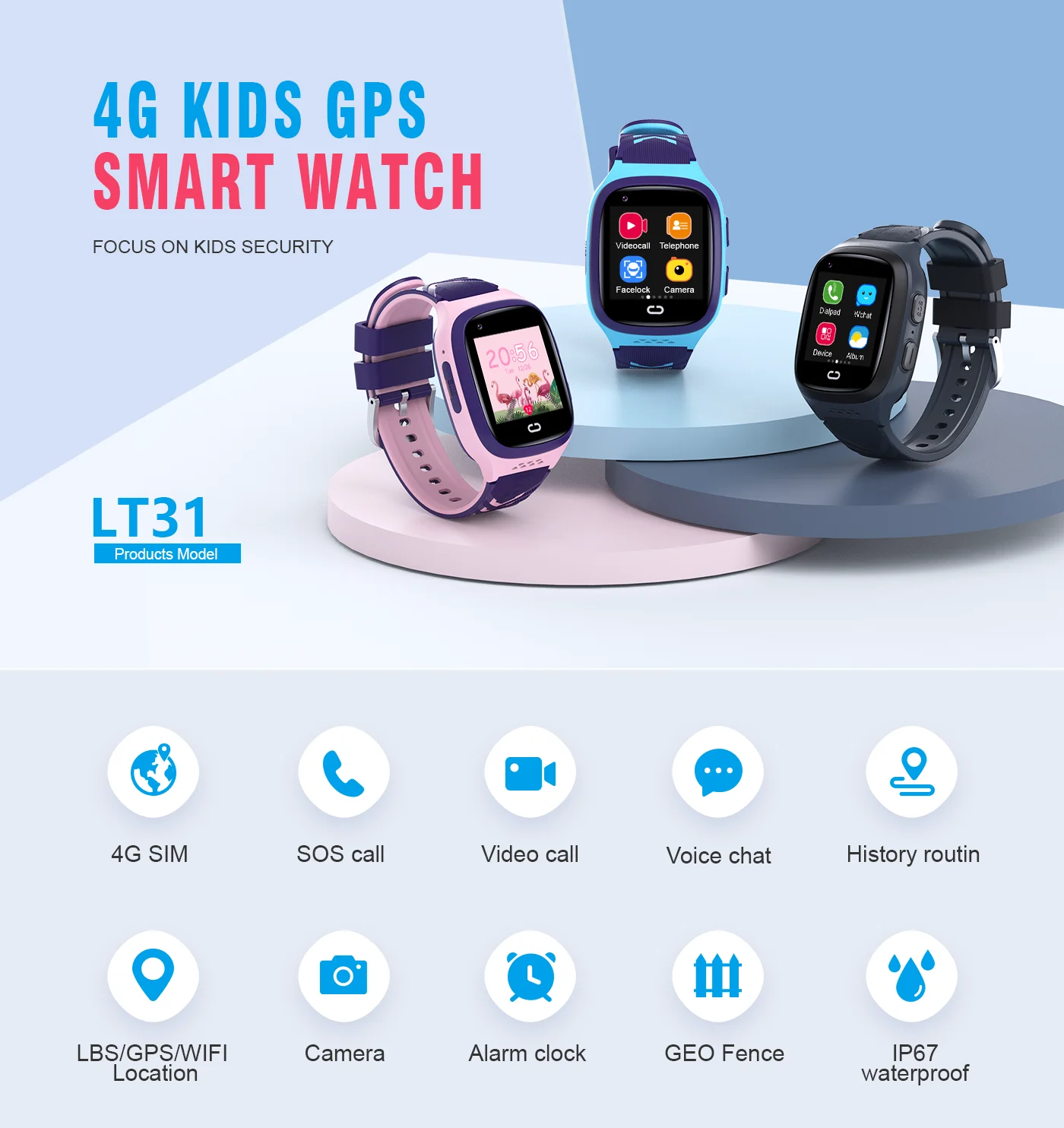4G Kids Smartwatch SOS Waterpr - Smartwatch Id recension och pris