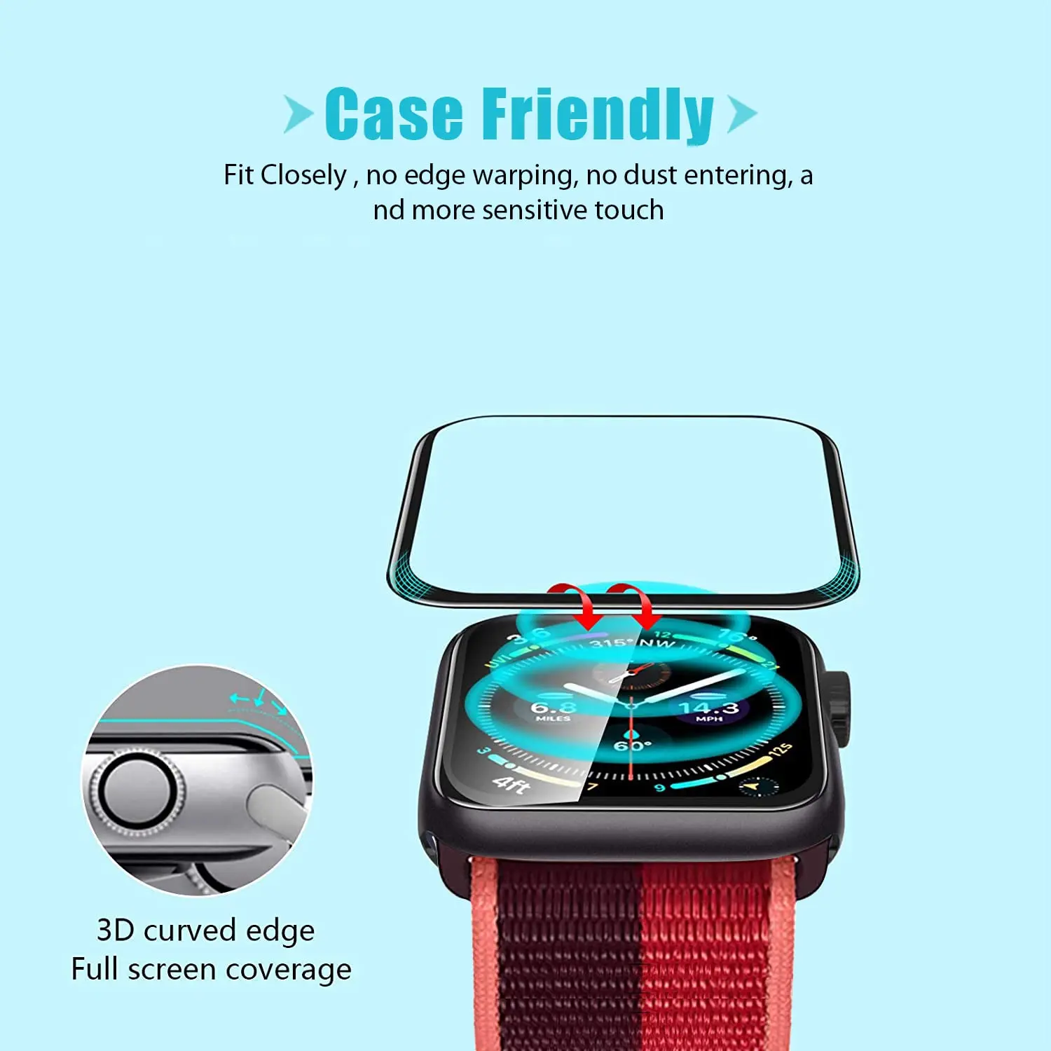 Screen Protector 3D Tempered F - Watch Case Bumper recension och pris