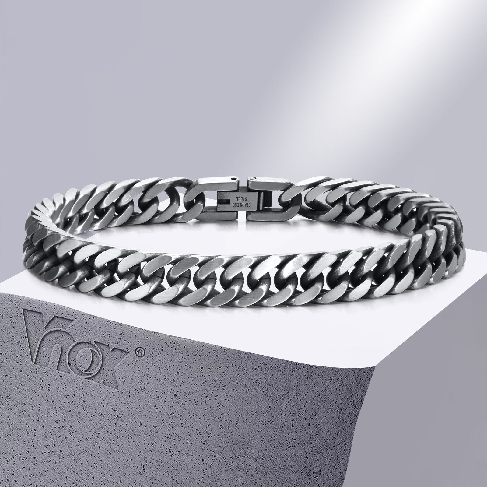 Vnox Chunky Retro Cuban Chain  - Ceramic Link Bracelet recension och pris