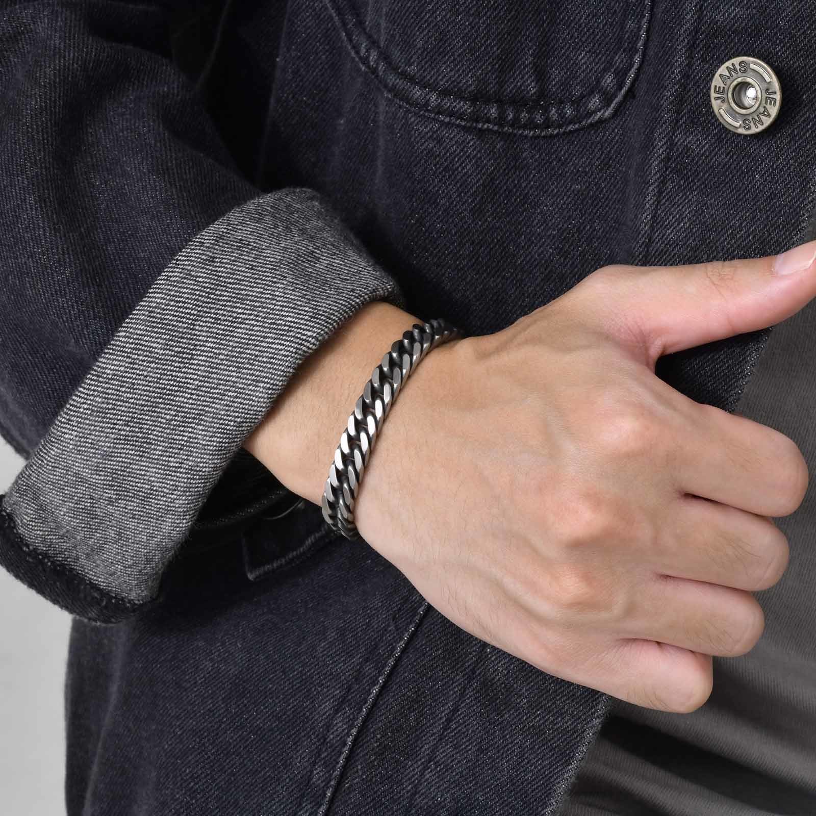 Vnox Chunky Retro Cuban Chain  - Ceramic Link Bracelet recension och pris