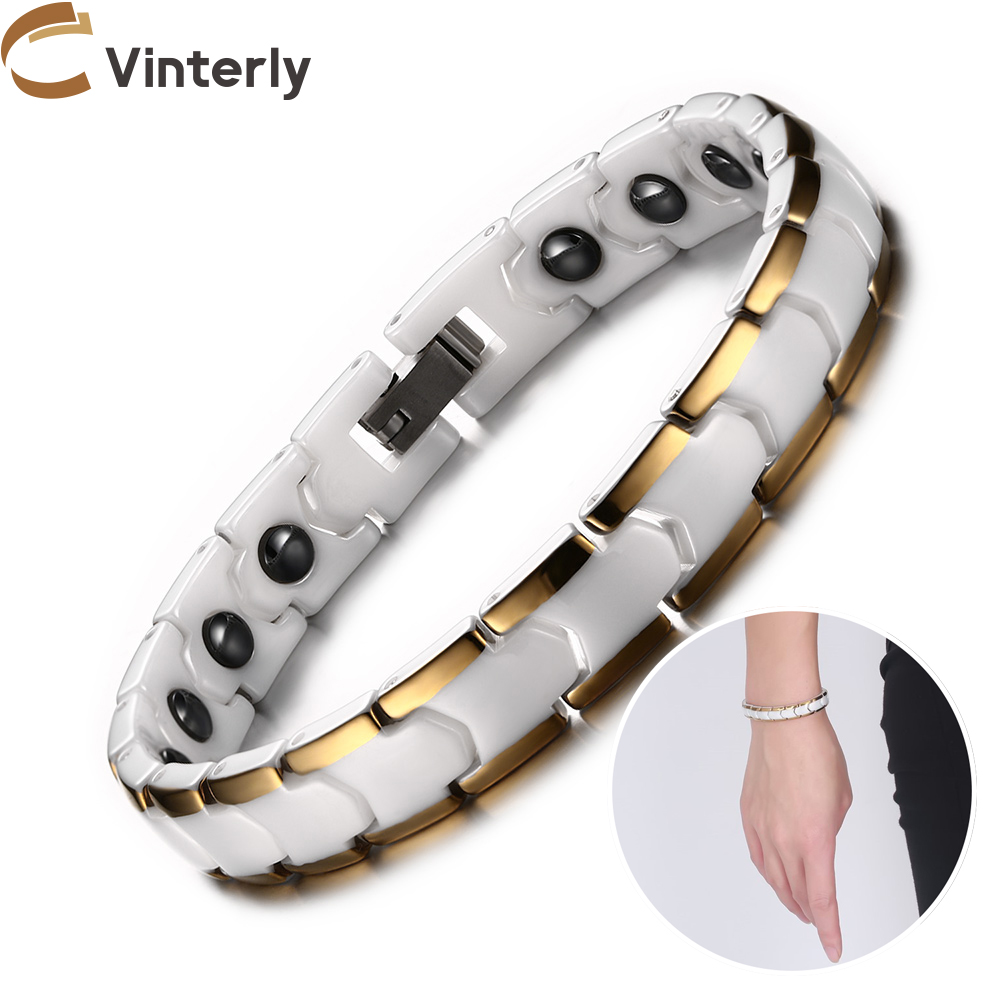 Vinterly Bracelets for Women A - Ceramic Link Bracelet recension och pris