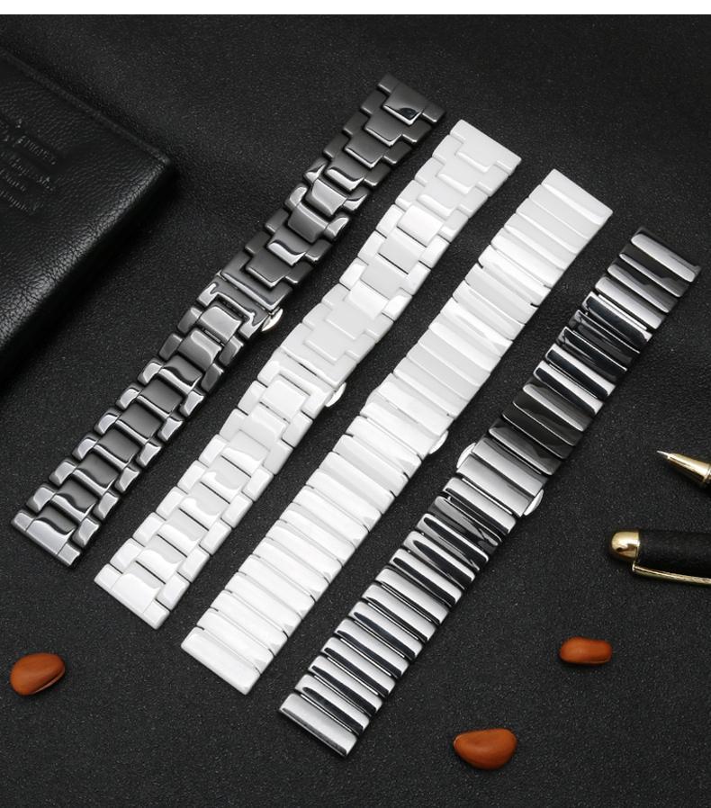 22mm ceramic watch Strap For A - Ceramic Link Bracelet recension och pris
