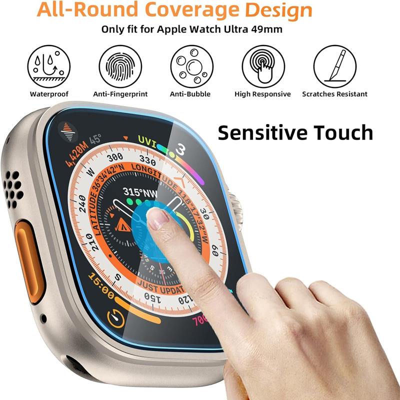 Tempered Glass For Apple Watch - Watch Case Bumper recension och pris