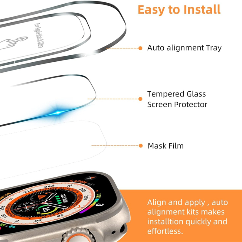 Tempered Glass For Apple Watch - Watch Case Bumper recension och pris