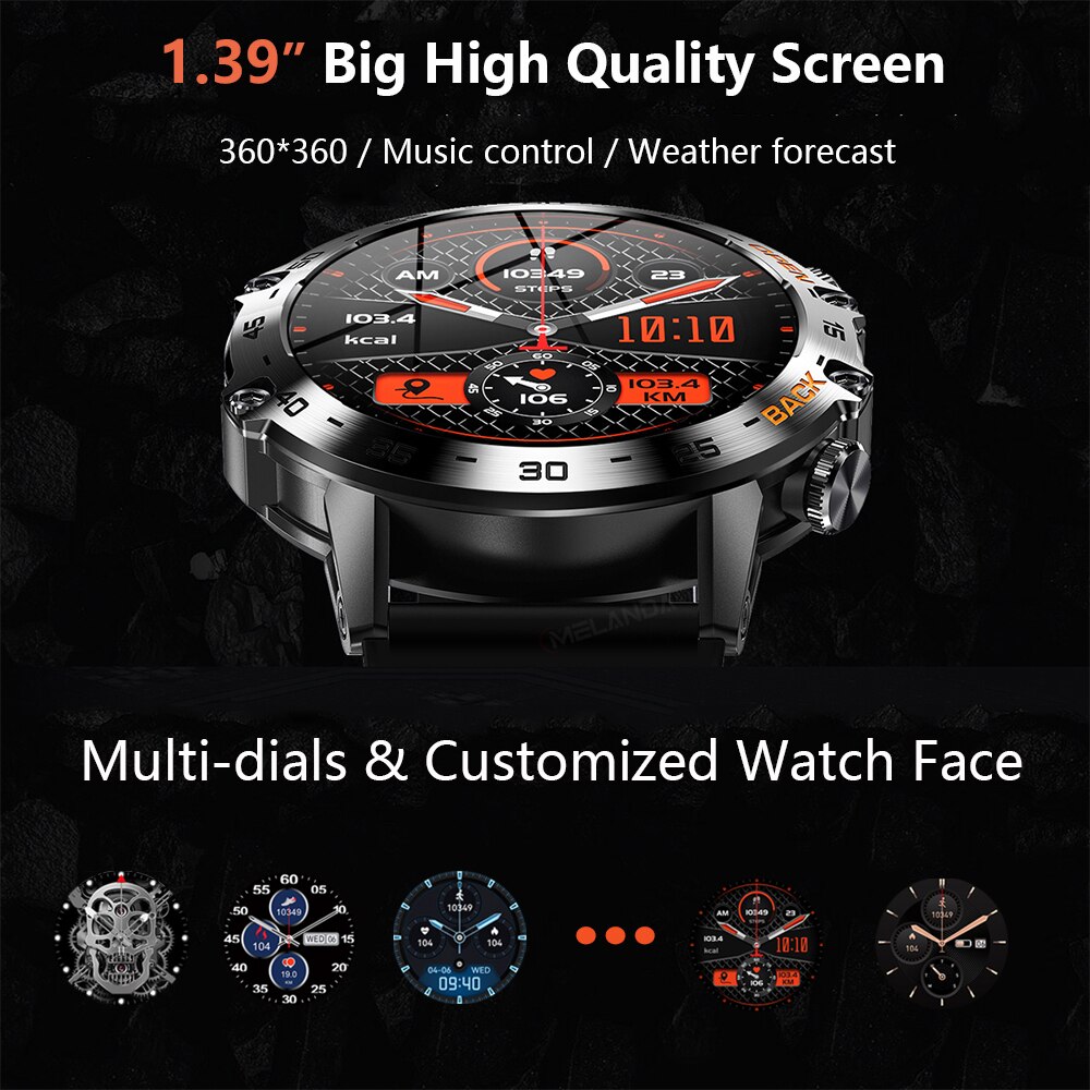 MEVADEN Steel 1.39 inch Men Lu - Smartwatch Store recension och pris