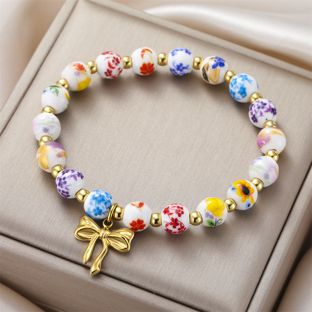 Colorful Ceramic Bead Bracelet - Ceramic Link Bracelet recension och pris