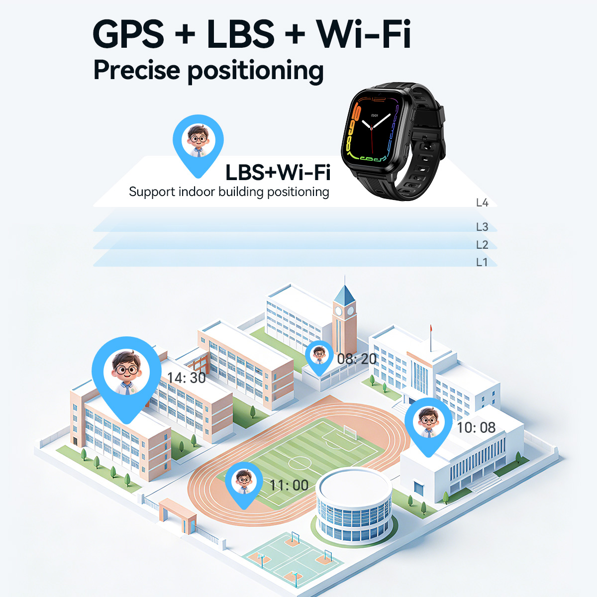 HOCO Y108 1.69inch HD LCD Curv - Smartwatch Id recension och pris
